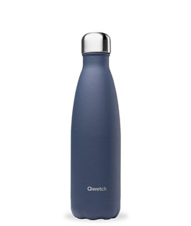 Qwetch Bouteille isotherme inox granit bleu nuit 500ml - 10120